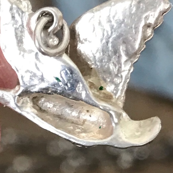 Antique Sterling Silver Canada Goose Pendant - Picture 4 of 7